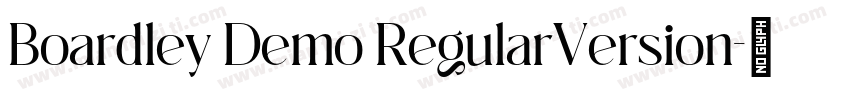 Boardley Demo RegularVersion字体转换